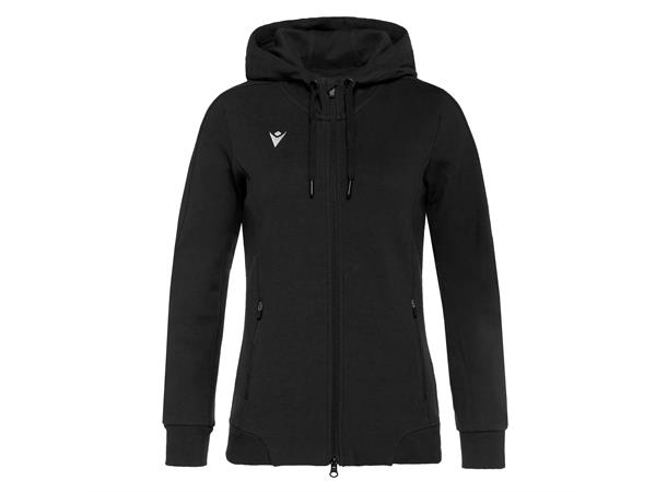 Lyre Full Zip Hooded Jacket W BLK XS Hettejakke i bomullsmiks til dame 