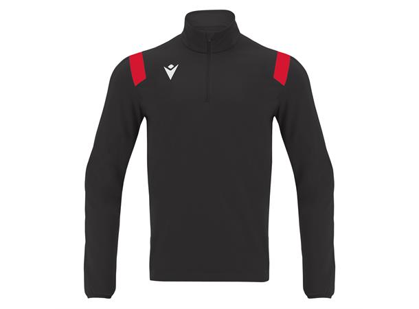 Gange 1/4 Zip Top BLK/RED XS Teknisk treningsgenser - Unisex 